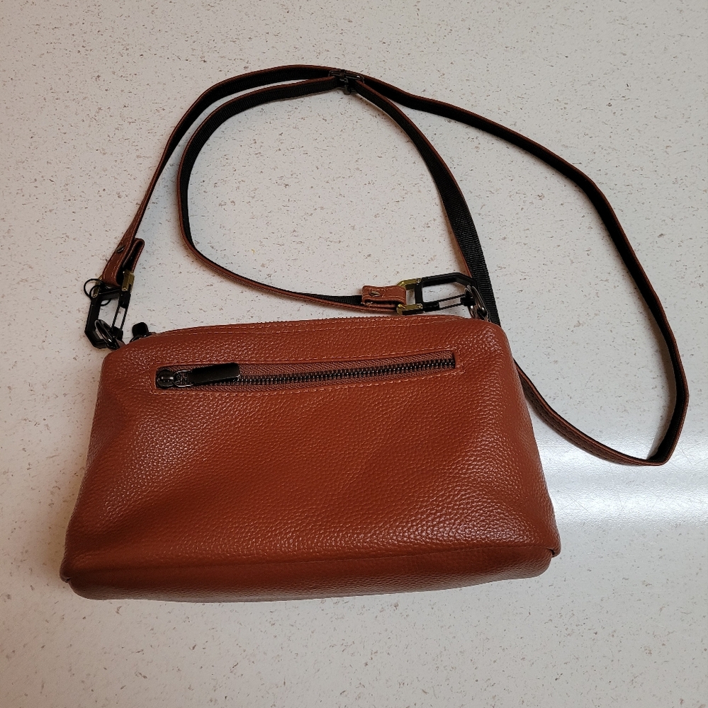 Vegan Leather Crossbody Bag.